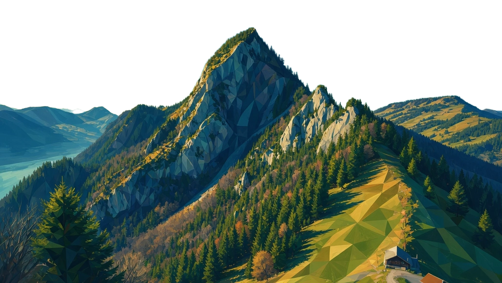Rigi mountain at sunrise