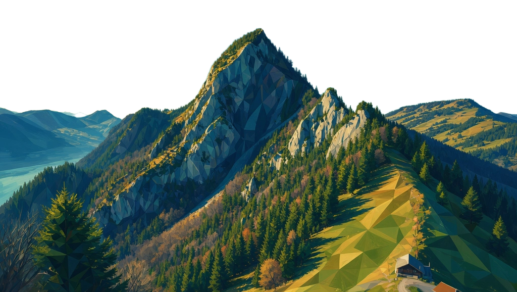 Rigi mountain silhouette